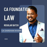 CA Foundation Law | Regular Batch by CA Darshan Khare | For Jan 26 & May 26 Exams